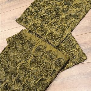 Elegant Olive Swirl Pattern pillow covers